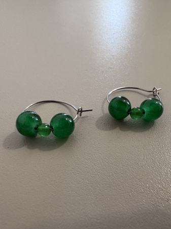 Cercei jad verde cerc [1]