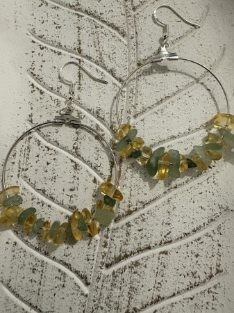 Citrin - cercei-chips-citrin-aventurin