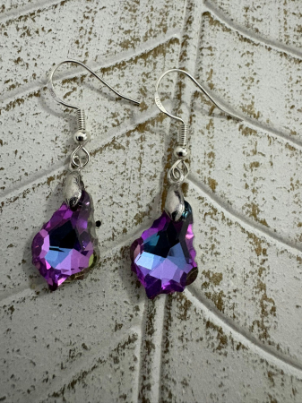 Produse - Cercei Cristal mov – Claritate