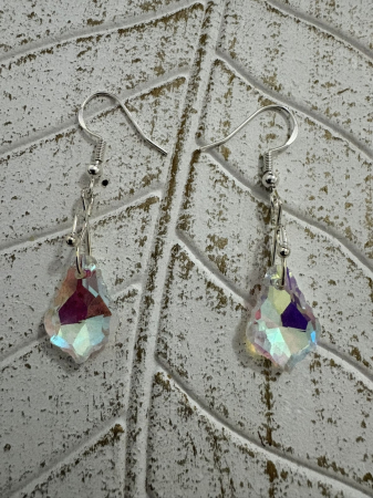 Tortițe tip stud (cu platou pentru cristale si cabochon) - Cercei Cristal alb – Strălucire