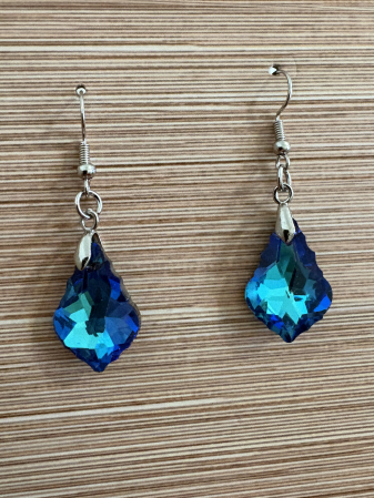 Tortițe tip cârlig (hook) - cercei albastri