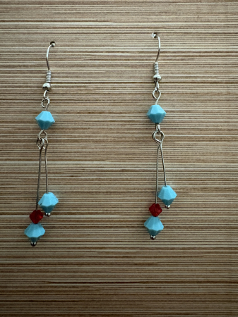 Turcoaz - cercei cristale preciosa turcoaz