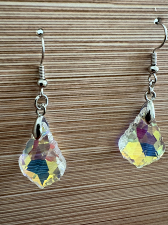 Tortițe tip cârlig (hook) - cercei crystal ab