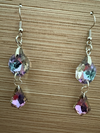 Cercei cristale mov - eleganță și strălucire [2]