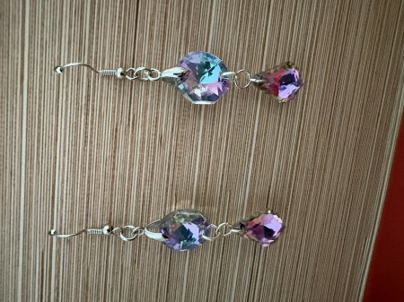 Cercei cristale mov - eleganță și strălucire [3]