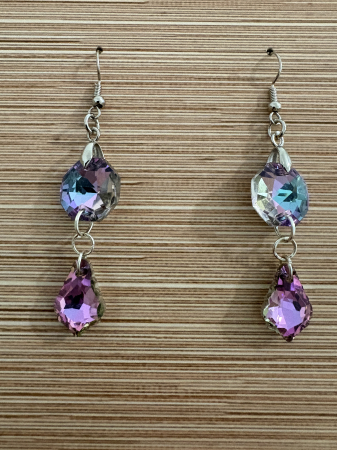 Cercei cristale mov - eleganță și strălucire [1]
