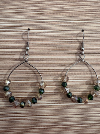 Tortițe tip cârlig (hook) - cercei cristale elegante