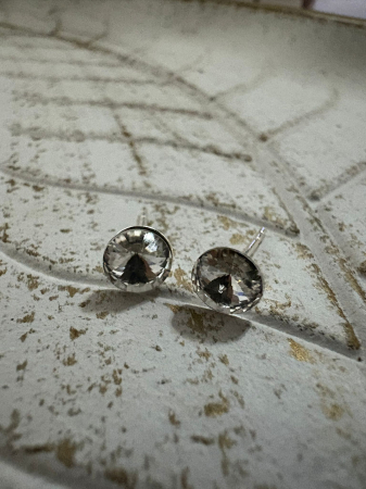 Cercei Crystal Chaton Preciosa Swarovski – Argint 925 [3]