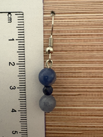 Cercei agat albastru și lapis lazuli – bijuterii handmade cu pietre naturale [2]