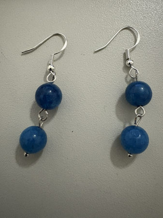 Culoare - Cercei apatit sau agat albastru CM219