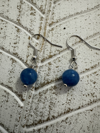 Culoare - Cercei apatit sau agat albastru CM219