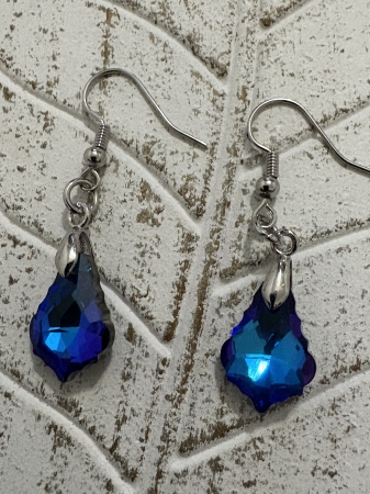 Cercei cristal albastru-violet handmade [1]