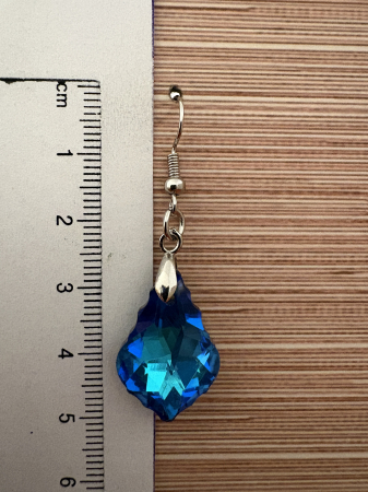Cercei cristal albastru-violet handmade [2]