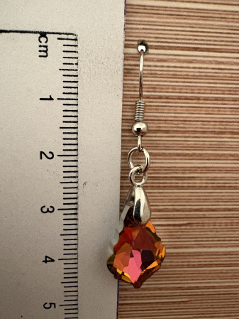Cercei cristal fucsia handmade [2]