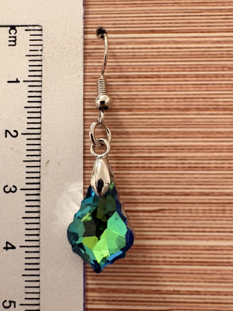 Cercei cristal verde handmade [3]