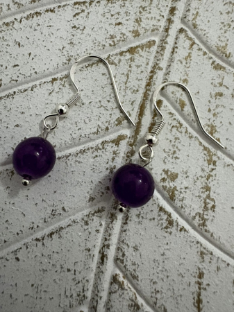 Cercei cu jad mov - Cm181 – eleganță și echilibru interior