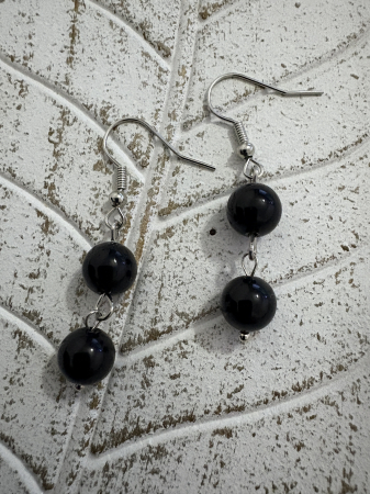 Stralucire - Cercei onix lucios CM220