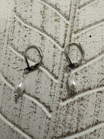 Cercei perle toartă închisă handmade [2]