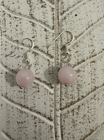 Cercei cuart roz natural handmade [2]