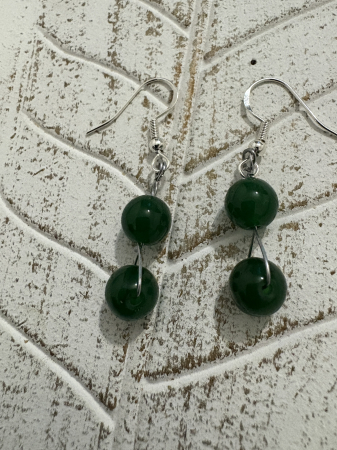 Cercei jad verde handmade [2]