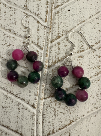 Produse - Cercei rubin natural handmade