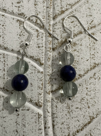 Cercei Fluorit și Lapis Lazuli – bijuterii handmade pentru claritate și comunicare [1]