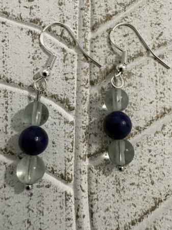 Cercei Fluorit și Lapis Lazuli – bijuterii handmade pentru claritate și comunicare [2]