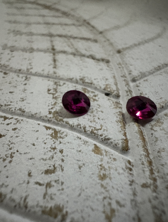 Swarovsky si Argint 925 - Cercei Fuchsia Rivoli Preciosa Swarovski – Argint 925