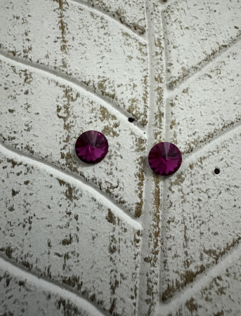 Cercei Șurub - Cercei Fuchsia Rivoli Preciosa Swarovski – Oțel Inoxidabil