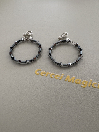 cercei clips hematit preciosa [3]