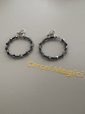 cercei clips hematit preciosa [2]