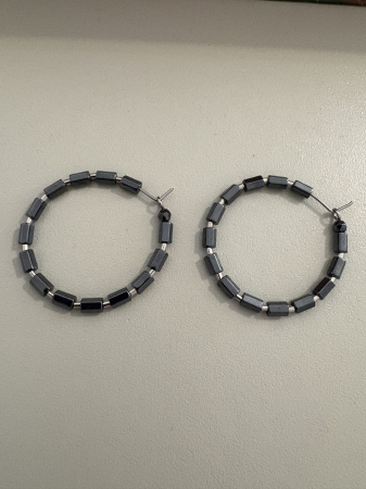 Cercei hematit argint [1]