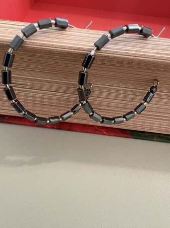 Cercei hematit argint [3]