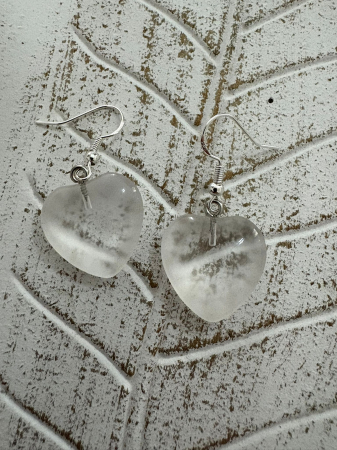 Cercei - cercei inimă cristal handmade – bijuterii elegante și romantice