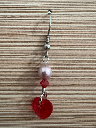 Cercei inimă Preciosa roșu - eleganță și iubire [1]