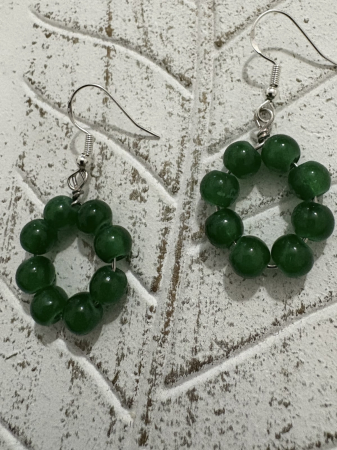 Tortițe tip cârlig (hook) - cercei-jad-verde-8mm