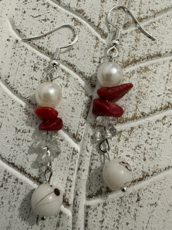 Cercei Jasp, Cuart Alb și Coral – bijuterii handmade de protecție și renaștere [1]