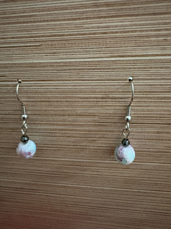 Tortițe tip cârlig (hook) - cercei jasp multicolor hematit