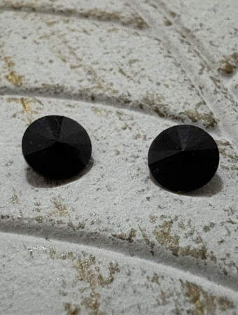 Cercei Jet Rivoli Preciosa Swarovski – Oțel Inoxidabil [1]