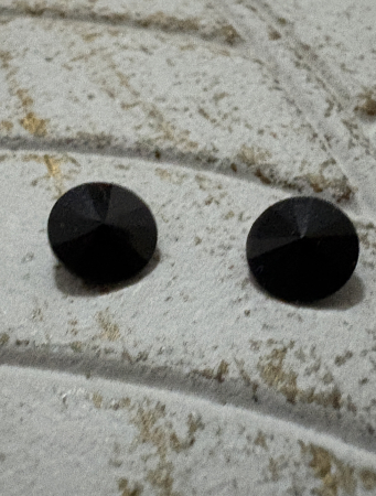 Cercei Jet Rivoli Preciosa Swarovski – Oțel Inoxidabil [2]