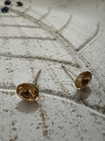 Cercei Light Peach Rivoli Preciosa Swarovski – Argint 925 [3]