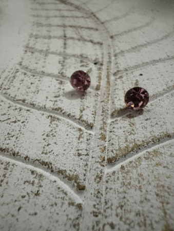 Cercei Light Rose Chaton Preciosa Swarovski – Oțel Inoxidabil [1]