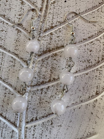 Cercei lungi din Cuart Roz – Piatra iubirii și a armoniei  [1]