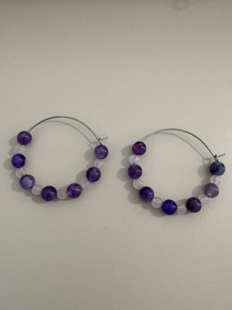 cercei agat cuart roz [2]