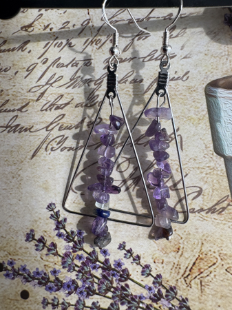 Cercei rotunzi - Cercei ametist