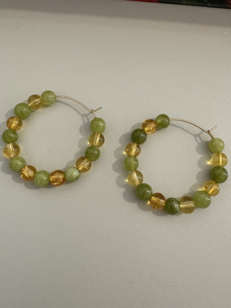 cercei citrin peridot hoops [1]