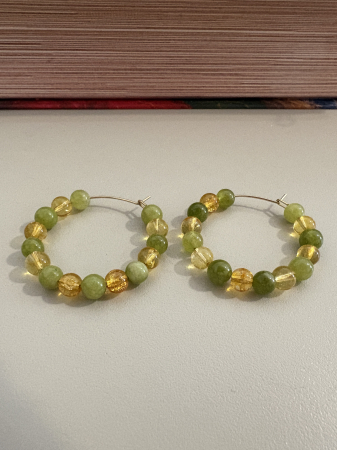cercei citrin peridot hoops [2]