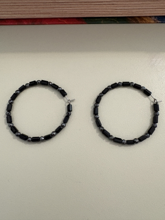 cercei negri hoops [2]