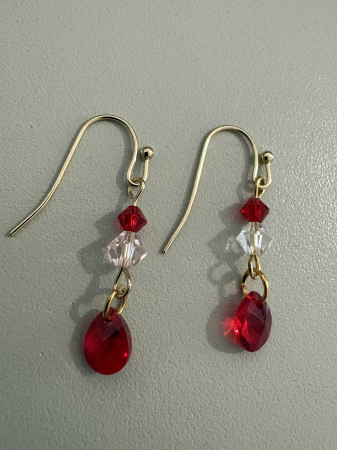 cercei preciosa rosii