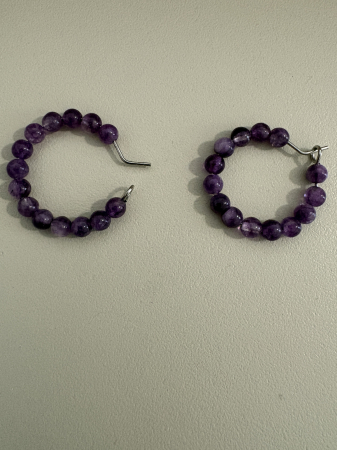 cercei hoops ametist [1]